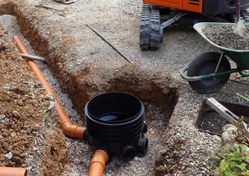 laying new drains