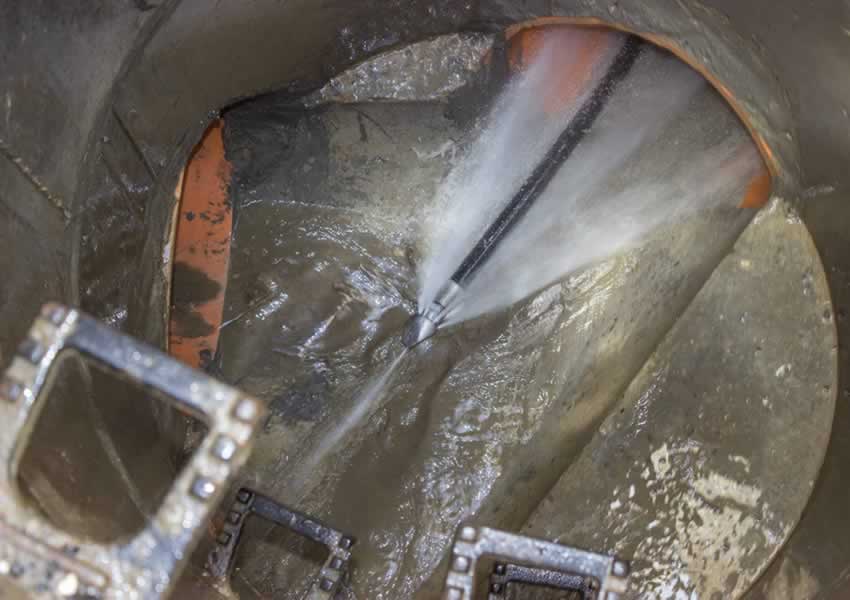 power jet washing drain
