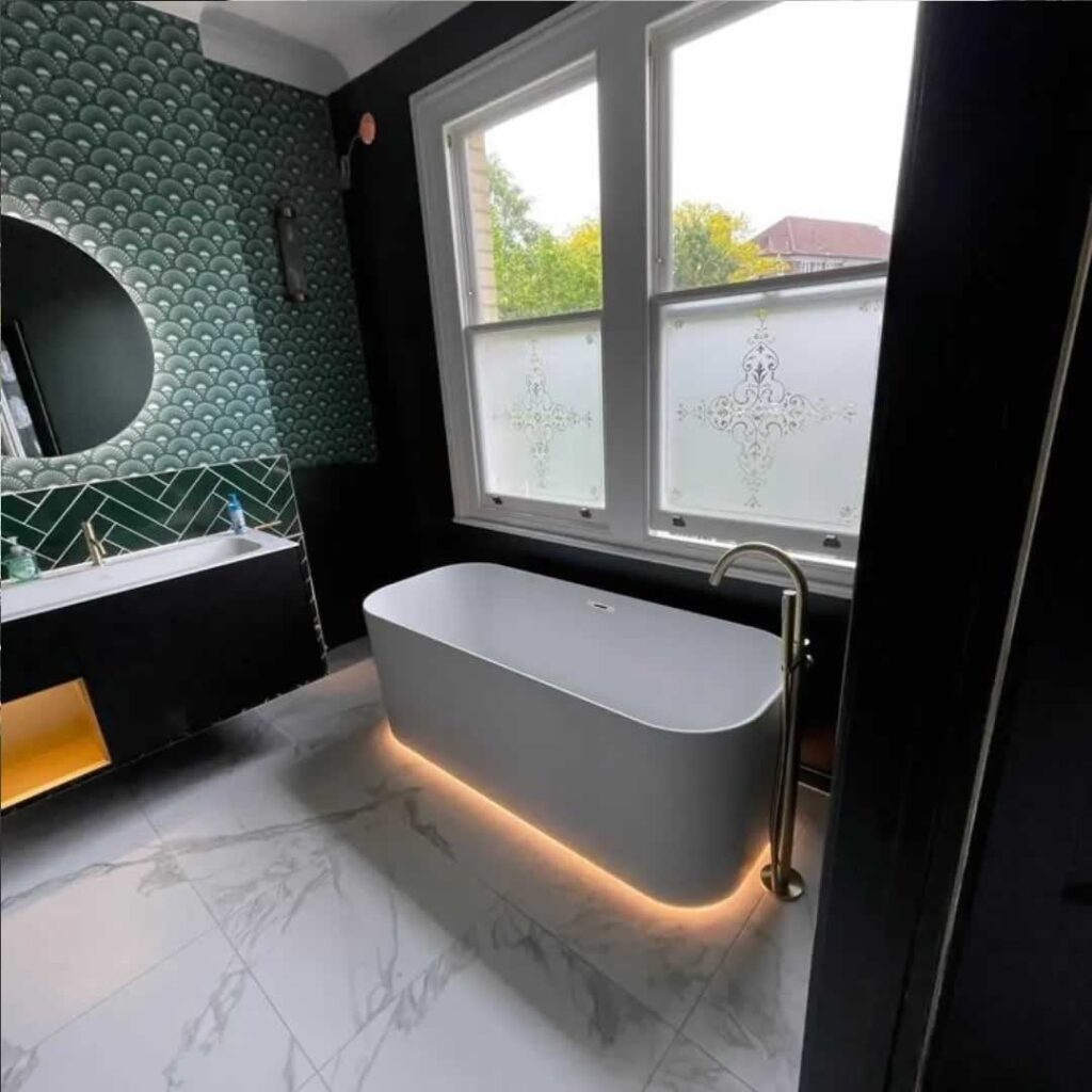 green spa like bathroom 3