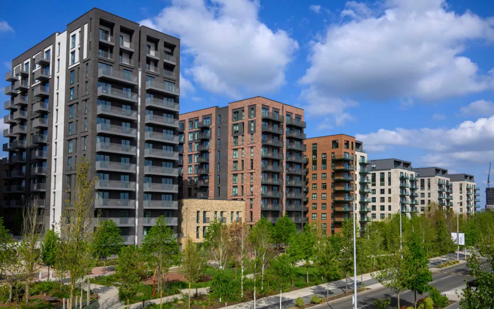 high rise apartment blocks